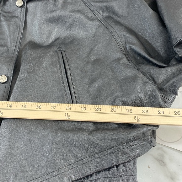Wilsons The Leather Experts Anorak Coat Jacket Womens Size‎ XL Black Full Zip - Picture 14 of 16